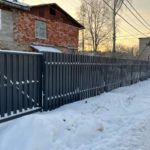 Зимняя установка забора и ворот